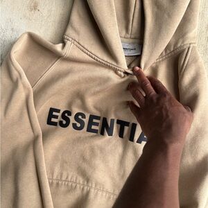 Essentials Beige Hoodie for Men